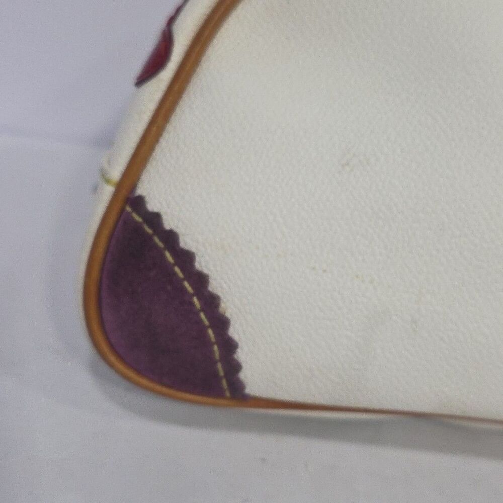Vintage Dooney & Bourke x Lindsay Lohan White Y2K Shoulder Charm Bag Rare! - Picture 11 of 16